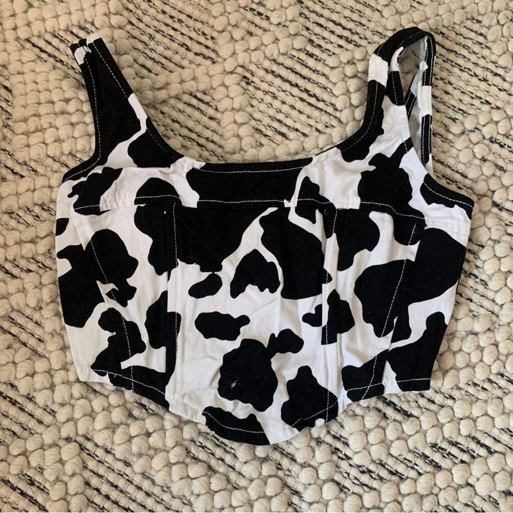 Lone Star Pride Apparel Black and White Bustier Tank Top